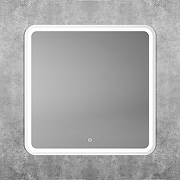 Зеркало Art&Max Genova 80 AM-Gen-800-800-DS-F-White с подсветкой цвет Белый с сенсорным выключателем-4