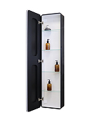 Зеркальный шкаф Art&Max Lecce 36 AM-Lec-360-1560-1D-DS-F-Nero с подсветкой цвет Черный-1