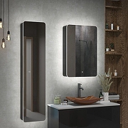 Зеркальный шкаф Art&Max Lecce 56 R AM-Lec-560-850-1D-R-DS-F-Nero с подсветкой цвет Черный-7