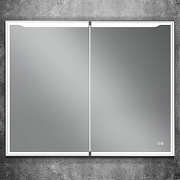 Зеркальный шкаф Art&Max Merano 100 AM-Mer-1000-800-2D-DS-F с подсветкой цвет Белый-5