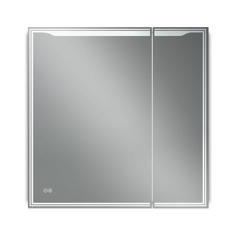 Зеркальный шкаф Art&Max Merano 80 L AM-Mer-800-800-2D-L-DS-F с подсветкой 