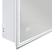 Зеркальный шкаф Art&Max Merano 80 L AM-Mer-800-800-2D-L-DS-F с подсветкой цвет Белый-1