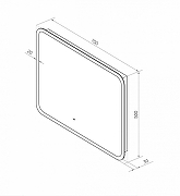 Зеркало Art&Max Messina 70 AM-Mes-700-500-DS-F с подсветкой с бесконтактным выключателем-5
