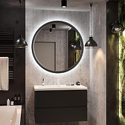 Зеркало Art&Max Napoli 100 AM-Nap-1000-DS-F с подсветкой цвет Черный с бесконтактным выключателем-4