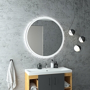 Зеркало Art&Max Napoli 100 AM-Nap-1000-DS-F-White с подсветкой цвет Белый с бесконтактным выключателем-6