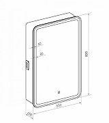 Зеркальный шкаф Art&Max Platino 55 R AM-Pla-550-800-1D-R-DS-F с подсветкой цвет Белый-8
