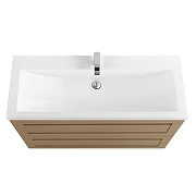 Тумба под раковину Art&Max Platino 100 AM-Platino-1000-2C-SO-CM подвесная цвет Капучино матовый-4