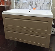 Тумба под раковину Art&Max Platino 100 AM-Platino-1000-2C-SO-CM подвесная цвет Капучино матовый-6