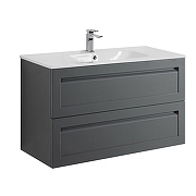 Тумба под раковину Art&Max Platino 100 AM-Platino-1000-2C-SO-GM-Cer подвесная цвет Серый матовый