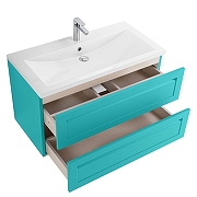 Тумба под раковину Art&Max Platino 100 AM-Platino-1000-2C-SO-MM подвесная цвет Светло-зеленый матовый-2