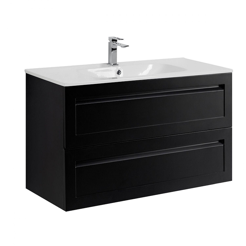 Тумба под раковину Art&Max Platino 100 AM-Platino-1000-2C-SO-NM-Cer подвесная 