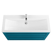 Тумба под раковину Art&Max Platino 100 AM-Platino-1000-2C-SO-TM подвесная цвет Бирюзовый матовый-1