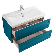 Тумба под раковину Art&Max Platino 100 AM-Platino-1000-2C-SO-TM подвесная цвет Бирюзовый матовый-2
