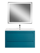Тумба под раковину Art&Max Platino 100 AM-Platino-1000-2C-SO-TM подвесная цвет Бирюзовый матовый-4
