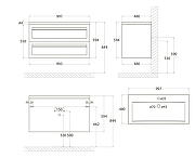 Тумба под раковину Art&Max Platino 100 AM-Platino-1000-2C-SO-TM подвесная цвет Бирюзовый матовый-7