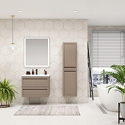 Шкаф пенал Art&Max Platino 40 AM-Platino-1500-2A-SO-CM подвесной цвет Капучино матовый-4