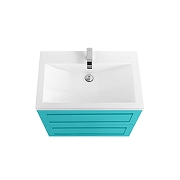 Тумба под раковину Art&Max Platino 58 AM-Platino-580-2C-SO-MM подвесная цвет Светло-зеленый матовый-1