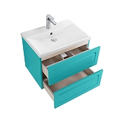 Тумба под раковину Art&Max Platino 58 AM-Platino-580-2C-SO-MM подвесная цвет Светло-зеленый матовый-2