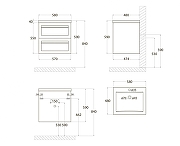 Тумба под раковину Art&Max Platino 58 AM-Platino-580-2C-SO-MM подвесная цвет Светло-зеленый матовый-7