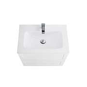 Тумба под раковину Art&Max Platino 60 AM-Platino-600-2C-SO-BM-Cer подвесная цвет Белый матовый-1