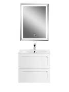 Тумба под раковину Art&Max Platino 60 AM-Platino-600-2C-SO-BM-Cer подвесная цвет Белый матовый-4