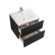 Тумба под раковину Art&Max Platino 60 AM-Platino-600-2C-SO-GM-Cer подвесная цвет Серый матовый-2