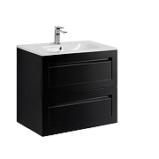 Тумба под раковину Art&Max Platino 60 AM-Platino-600-2C-SO-NM-Cer подвесная цвет Черный матовый