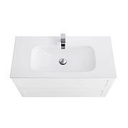 Тумба под раковину Art&Max Platino 80 AM-Platino-800-2C-SO-BL-Cer подвесная цвет Белый глянец-1