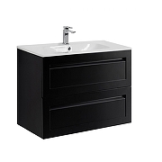 Тумба под раковину Art&Max Platino 80 AM-Platino-800-2C-SO-NM-Cer подвесная цвет Черный матовый