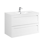 Тумба под раковину Art&Max Platino 90 AM-Platino-900-2C-SO-BL-Cer подвесная цвет Белый глянец