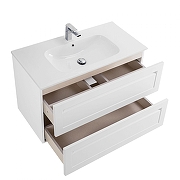 Тумба под раковину Art&Max Platino 90 AM-Platino-900-2C-SO-BL-Cer подвесная цвет Белый глянец-2