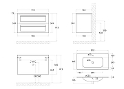 Тумба под раковину Art&Max Platino 90 AM-Platino-900-2C-SO-BL-Cer подвесная цвет Белый глянец-6