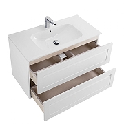 Тумба под раковину Art&Max Platino 90 AM-Platino-900-2C-SO-BM-Cer подвесная цвет Белый матовый-2