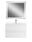 Тумба под раковину Art&Max Platino 90 AM-Platino-900-2C-SO-BM-Cer подвесная цвет Белый матовый-4