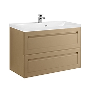 Тумба под раковину Art&Max Platino 90 AM-Platino-900-2C-SO-CM подвесная цвет Капучино матовый