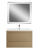 Тумба под раковину Art&Max Platino 90 AM-Platino-900-2C-SO-CM подвесная цвет Капучино матовый-4