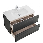 Тумба под раковину Art&Max Platino 90 AM-Platino-900-2C-SO-GM-Cer подвесная цвет Серый матовый-2