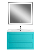 Тумба под раковину Art&Max Platino 90 AM-Platino-900-2C-SO-MM подвесная цвет Светло-зеленый матовый-4