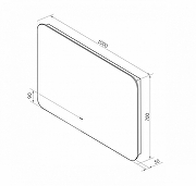Зеркало Art&Max Ravenna 100 AM-Rav-1000-700-DS-C с подсветкой с бесконтактным выключателем-4