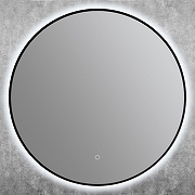 Зеркало Art&Max Sanremo 70 AM-San-700-DS-F-Nero с подсветкой цвет Черный с сенсорным выключателем-3