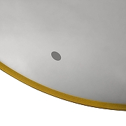 Зеркало Art&Max Sanremo 77 AM-San-770-DS-F-Gold с подсветкой цвет Золото с бесконтактным выключателем-1