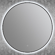 Зеркало Art&Max Sanremo 80 AM-San-800-DS-F-Nero с подсветкой цвет Черный с сенсорным выключателем-2