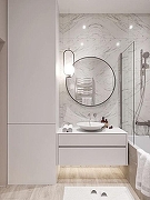 Зеркало Art&Max Sanremo 80 AM-San-800-DS-F-Nero с подсветкой цвет Черный с сенсорным выключателем-5