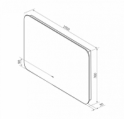 Зеркало Art&Max Siena 100 AM-Sie-1000-700-DS-F с подсветкой с бесконтактным выключателем-8