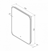 Зеркало Art&Max Siena 60 AM-Sie-600-700-DS-F с подсветкой с бесконтактным выключателем-8