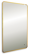 Зеркало Art&Max Siena S 60 AM-SieS-600-1000-DS-F-Gold с подсветкой цвет Золото с бесконтактным выключателем