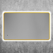 Зеркало Art&Max Siena S 60 AM-SieS-600-1000-DS-F-Gold с подсветкой цвет Золото с бесконтактным выключателем-3