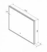 Зеркало Art&Max Sorrento 100 AM-Sor-1000-700-DS-F с подсветкой с бесконтактным выключателем-8