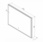 Зеркало Art&Max Sorrento 120 AM-Sor-1200-700-DS-F с подсветкой с бесконтактным выключателем-8