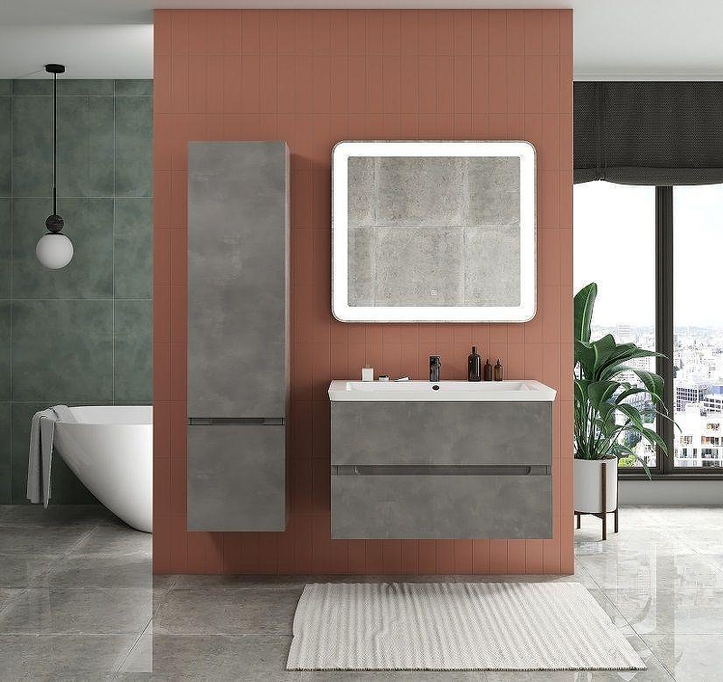 Шкаф пенал Art&Max Techno 40 L AM-Techno-1600-AC-SO-FC305-L подвесной 